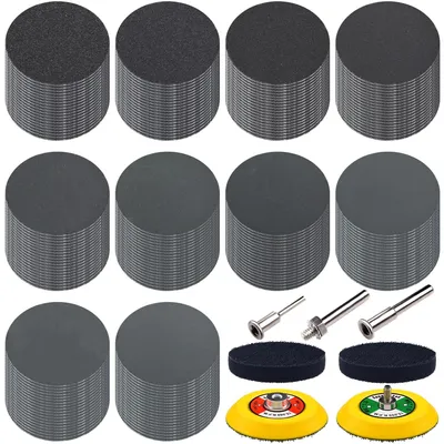 Image de 200 disques de papier abrasif ronds de 75 mm pour le polissage