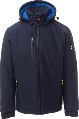 Produktbild von Mivaro Herren Winterjacke in Dunkelblau - Softshelljacke mit abnehmbarer Kapuze - gefütterte Jacke - wasserdicht und winddicht, Stehkragen, Regular Fit, Größen S bis 5XL