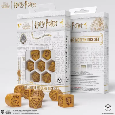 Immagine prodotto di Harry Potter RPG set di 7 dadi moderni Grifondoro - Oro