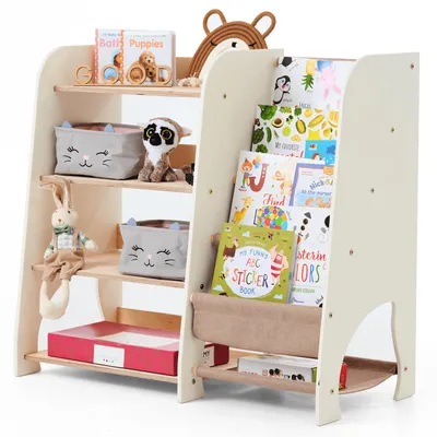 Zdjęcie produktu dla Regał Montessori 2 w 1 na książki i zabawki
