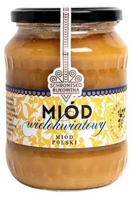 Zdjęcie produktu dla Miód wielokwiatowy 700ml/1kg - Schronisko Bukowina