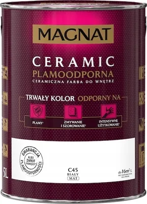 Produktbild von Keramická farba odolná voči škvrnám Magnat Ceramic C45 5L biela