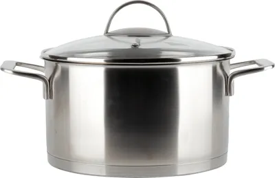 Produktbild von Fleischtopf mit Glasdeckel 24 cm Induktion EUROHOME Edelstahl - Kochtopf verwendbar als Brattopf, Suppentopf und Schmortopf spülmaschinengeeignet