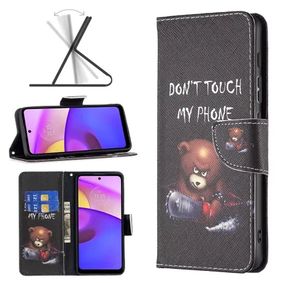 Produktbild von Für Motorola Moto E40 / E20 Kunst-Leder Handy Tasche Motiv 1 Hülle Etuis Cover