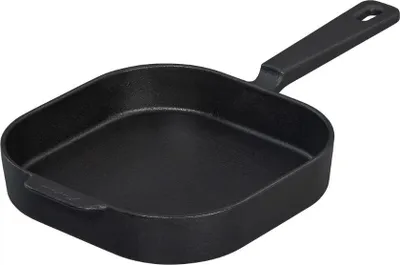 Produktbild von Bratpfanne (M) aus Gusseisen inkl. Bambus Brett / Deckel