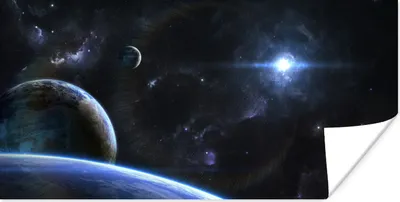 Produktbild von MuchoWow® Poster Sternplaneten 40x20 cm - Poster für die Wand - Poster Schlafzimmer