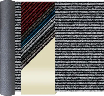 Produktbild von Primaflor Sauberlauf MAGNUM 200x2500 cm Grau Schmutzfangläufer Meterware für Flur & Eingang, Gel-Rücken
