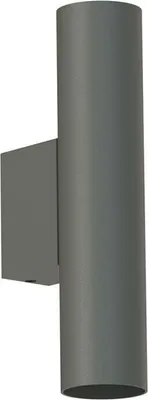Produktbild von Wandleuchte Metall GU10 H: 18 cm Up Down Grau 2-flammig rund Modern