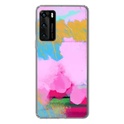 Produktbild von MuchoWow® Handyhülle Schutzhülle Hülle für Huawei P40 Farbe - Regenbogen - Abstrakt Silikon Softcase Handy Hülle - Handytasche