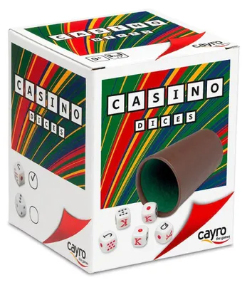 Zdjęcie produktu dla Kubek do kości z filcem Zestaw do pokera - 16 mm - 5 kostek - Na gry w kości i poker