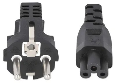 Zdjęcie produktu dla Manhattan 354172, 1 m, CEE7/7, IEC C5, H05VV-F3G, 250 V, 2.5 A