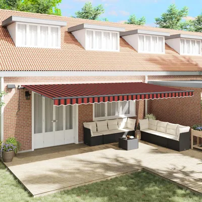 Immagine prodotto di Maison Exclusive - Tenda da sole estensibile arancione e marrone 600 x 300 cm