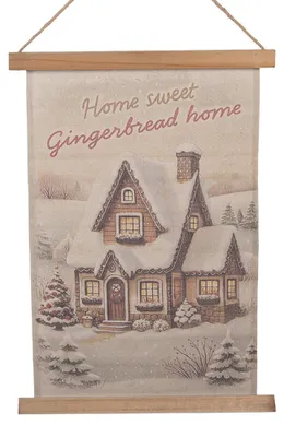 Productafbeelding van Clayre & Eef wandtapijt, 40x2x60 cm, beige, textiel