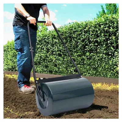 Produktbild von Rasenwalze in Grün und Schwarz, 63 cm, 50 L für Garten, Terrasse und Außenbereich