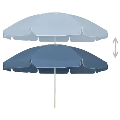 Image de vidaXL Parasol de plage bleu 240 cm