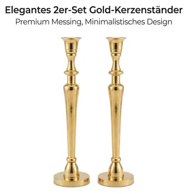 Kerzenhalter-Set „Classic Gold“ (2-teilig)