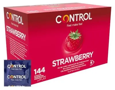 Productafbeelding van Control - Adapta Aardbeiencondome, 144 Stuks