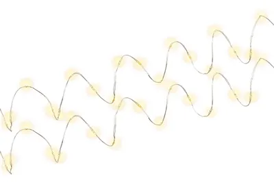 Produktbild von Goobay 2 x 20er LED-Silberdraht-Lichterkette, inkl. Timer - Stimmungsvolle Leuchtdekoration für den Innenbereich