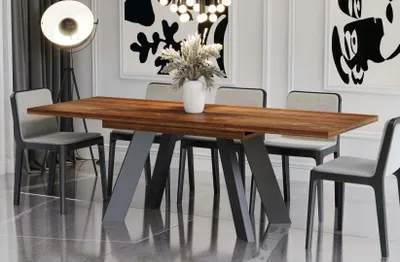 Image de Endo-Moebel Table de salle à manger Como 130cm - 210cm rallonge synchrone Table de cuisine (chêne Stirling)