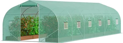 Image de Serre tunnel Serre à tomates 900x300x200cm vert