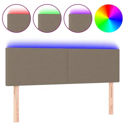 Produktbild von vidaXL LED Kopfteil Taupe 144x5x78/88 cm Stoff