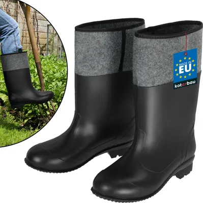 Produktbild von KOTARBAU Gummistiefel EUR 43 Filzstiefel Uni Arbeitsschuhe Arbeitsstiefel Gummischuhe Wasserfest Winterstiefel Feldstiefel Berufsstiefel Regenstiefel