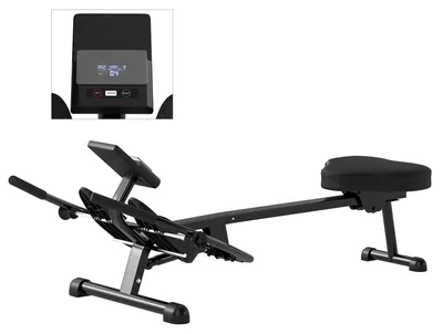 Produktbild von SPORTNOW Rudergerät für zuhause Hydraulisch Ganzkörpertraining 130 kg Schwarz