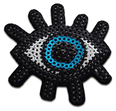 Obrázek produktu pro Oční řasy - nášivka, nažehlovací, nášivka, nažehlovací, velikost: 5,2 x 5,4 cm