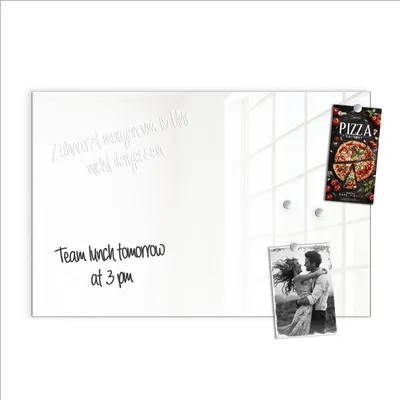 Produktbild von Magnettafel 90x60cm Pinnwand Whiteboard beschreibbar - Weisser, Heller Hintergrund