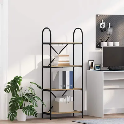 Image de Maison Exclusive - Étagère à livres, 4 niveaux, 60 x 30 x 146 cm, en panneaux de bois