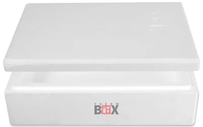 Produktbild von THERM BOX Modularbox 14M Innen: 50x30x9cm Wand 4cm Volumen 14L Styroporbox Isolierbox Kühlbox Warmhaltebox Wiederverwendbar