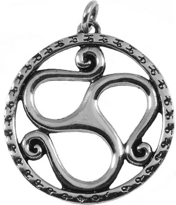 Produktbild von Triskele Schmuck Anhänger 925er Silber - Triskel - 32x36mm