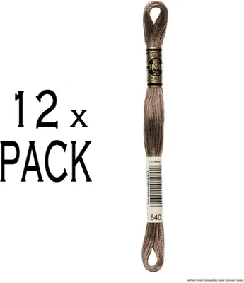 Productafbeelding van 12 bollen DMC Stickgaren Mouline Special 117MC - 840, 6-strengs, 8 meter, verpakkingseenheid
