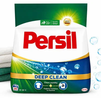 Zdjęcie produktu dla Persil Deep Clean, regularny proszek do prania, 1,1 kg – Proszek do prania Persil Deep Clean do pralki, zapewnia czystą bieliznę, usuwa plamy, głęboko czyści, pozostawia świeży zapach, odpowiedni do prania kolorowych i uniwersalnych tkanin, artykuły do domu i zapasy