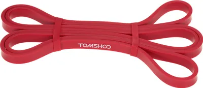 Zdjęcie produktu dla TOMSHOO opaski fitness, opaski oporowe, opaski do ćwiczeń, opaski do podciągania, opaski oporowe do treningu siłowego i fitness （czerwone, 208 cm）