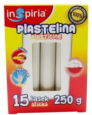 Produktbild von Weiße Modelliermasse, 15 Stangen, 250 g – InSpiria