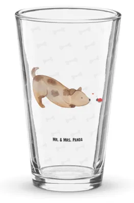 Produktbild von Mr. & Mrs. Panda Glas Hund Marienkäfer - Transparent - Geschenk, Sprüche, Trinkglas, Hunde, Tumbler, Neugierig, Cocktailglas, Mischlinghund, Pintglas, Wasserglas