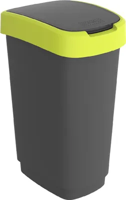Produktbild von Rotho Abfalleimer 50 L Twist - Swingeimer 40,1 x 29,8 x 60,2 cm - Mülleimer Kunststoff - Müllbehälter - Abfallsammler Schwing- oder Klapp-Funktion