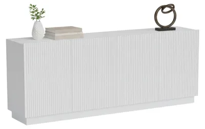Image de Masainas - Buffet, 200x40x78h cm Blanc, 4 Étagères