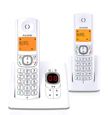 Image de Alcatel F530, Téléphone DECT, Casque sans fil, Haut-parleur, 50 pouces, Identification du nom et de l'appelant, Gris, Blanc