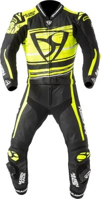 Immagine prodotto di MUGENRACE RC-Max Due tuta in pelle perforata da moto in 2 pezzi, nero/bianco/giallo neon, 50