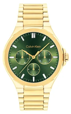 Produktbild von Calvin Klein Multi Zifferblatt Quarz Uhr für Damen Kollektion Vibrancy mit Goldf
