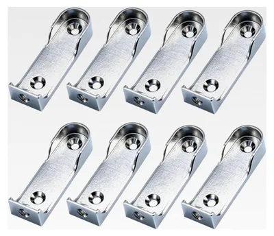 Produktbild von 8 Stück Halterung für Schrankstange Oval Schrankrohrlager Metall Kleiderstangenhalter für die Befestigung von Halterungen
