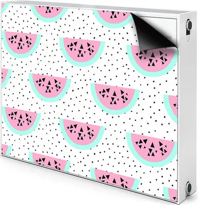 Produktbild von Magnet Heizkörper Heizkörper-Abdeckung Heizkörperabdeckung 110x60 cm  - Wassermelonen und Punkte