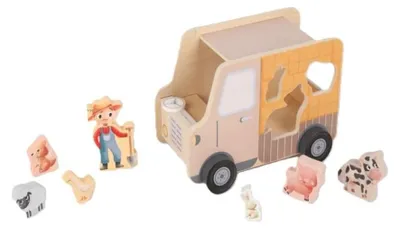 Immagine prodotto di EliNeli Puzzle 2 in 1 in legno forma auto jeep