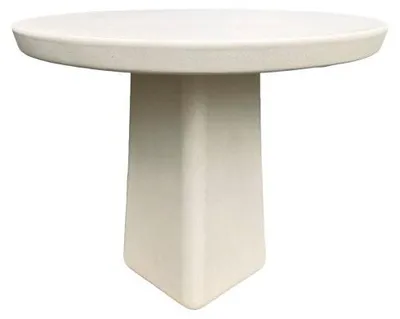 Immagine prodotto di Tavolo Pomax Makura, color crema, diametro 80 cm, altezza 66 cm