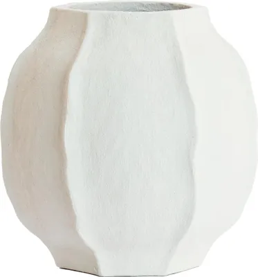 Immagine prodotto di Vaso in pietra SAPHIRA di Light & Living con finitura bianca opaca - Ø40x40,5 cm