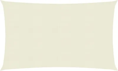 A plain, flat image of a cream-colored sun sail.