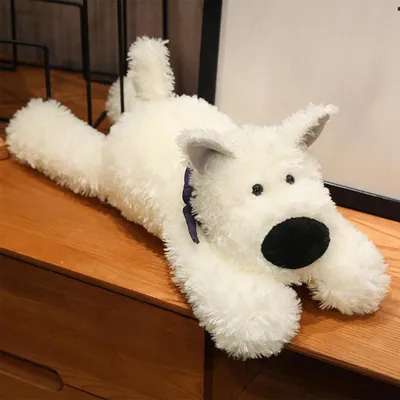 Obrázok produktu pre Plyšová hračka, pes, plyšový vankúš, hračka, roztomilý pes, biela, 45 cm