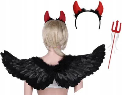 Obrázek produktu pro Hopki Kostým Čertice Rohy Křídla Halloween Univerzální